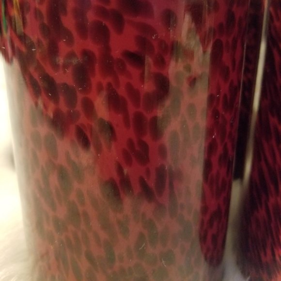 Art Glass Light Globes Shades Burgundy Set 4New - Picture 4 of 6